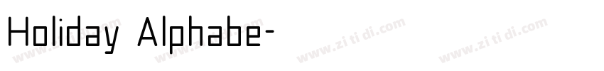 Holiday Alphabe字体转换